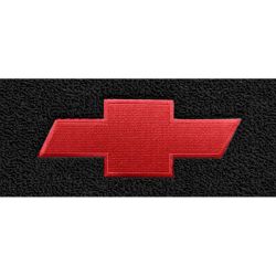 ACC Carpets Floor Mat Cutpile Black With Red Bowtie Logo Pair Chevrolet C10 1975-1987