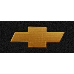ACC Carpets Floor Mat Loop Black With Metallic Gold Bowtie Logo Pair Chevrolet C10 1967-1970