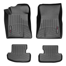 WeatherTech FloorLiners Black Front/Rear Set Mustang 15-26