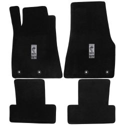 Lloyd Mats Floor Mat Plush Black With Shelby GT350 Side Marker Logo Set 2013-2014