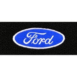 ACC Carpets Floor Mat Black Loop With Ford Oval Logo Pair F-100 1948-1952