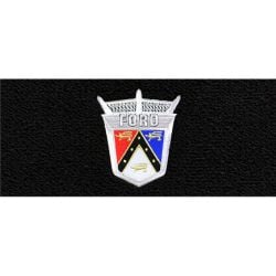 ACC Carpets Floor Mat Black Loop With Ford Crest Logo Pair F-100 1953-1956