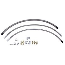 Flaming River Stainless Steel Power Steering Line Kit For Use With Power Rack Conversion Kit