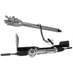 Flaming River Rack And Pinion Power Steering Cradle Kit With Polished Finish Column Shift And Tilt Steering Column Chevrolet C10 1967-1972