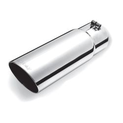 Gibson Exhaust Tip 3-1/2” Single-Walled Angled Stainless Steel 3” Inlet