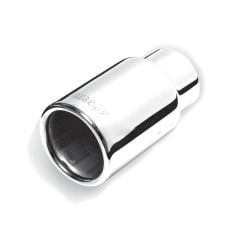 Gibson Exhaust Tip 3-1/2” Rolled-Edge Round Stainless Steel 2-1/2” Inlet