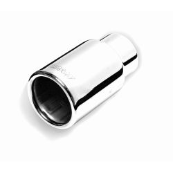 Gibson Exhaust Tip 2-1/2” Rolled-Edge Straight Stainless Steel 3-1/2” Inlet