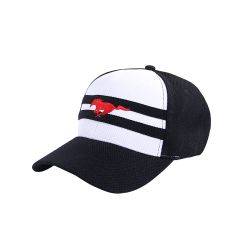 Hat Centerline With Red Pony Logo Black/White