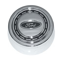 Horn Button Chrome With Ford Logo For Factory Steering Wheel Bronco 1966-1974