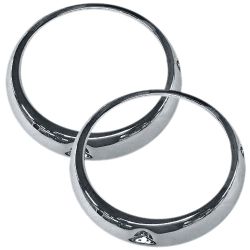 Headlight Bezel Ring Chrome Pair Bronco 1966-1970