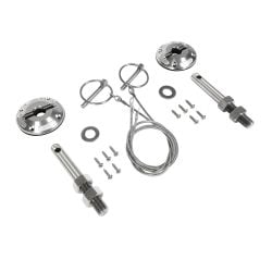 Drake Muscle Cars Modern Hood Pin Kit Billet Aluminum And Stainless Steel Mustang 2015-2017