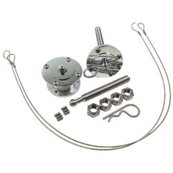 Quik-Latch Hood Pin Kit Old School Series QL-50 Polished