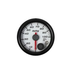 HOLLEY ANALOG STYLE OIL PRESSURE GAUGE 2-1/16 WHITE