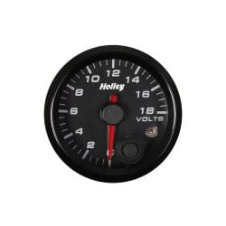 Holley Analog Style Voltage Gauge 2-1/16 Black