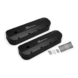 Holley Sniper Black Finish Fabricated Aluminum Valve Cover Pair Big Block Chevy 1965-2000