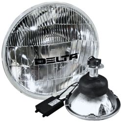 Delta Tech Headlight LED High Beam Pair Mustang 1969