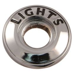 Headlight Switch Bezel Chrome With Black Letters F-100 1957-1960