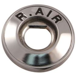 Air Vent Cable Bezel Chrome With Black Lettering Passenger Side F-100 1957-1960