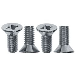 Door Latch Striker Plate Screw Set Zinc Plated Mustang 1965-1970