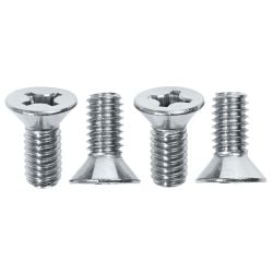 Door Latch Striker Plate Screw Stainless Steel Set Mustang 1965-1970
