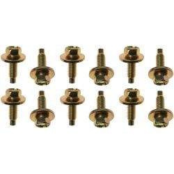 Fender Bolts With Disc Washers Yellow Dichromate Kit Mustang 1965-1970