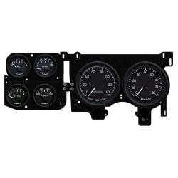 New Vintage USA 1940 Series Gauge Kit Black W/ Electronic MPH Speedo Chevrolet C10 1973-1987