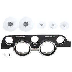 Black Instrument Bezel And Lens Kit Mustang 1968