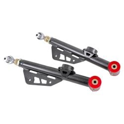 BMR Double Adjustable Rear Lower Control Arm Pair Mustang 79-98 Black Hammertone w/ Polyurethane Bushing/ Spherical Rod End
