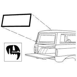 Liftgate Window Seal With Groove for Chrome Trim Bronco 1966-1977