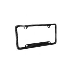License Plate Frame Black Real Carbon Fiber Thick With 4 Holes