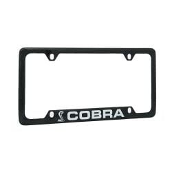 License Plate Frame Carbon Fiber Black With Cobra Logo