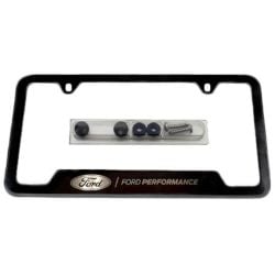Ford Racing Black Stainless Steel License Plate Frame w/ "Ford Performance" Logo