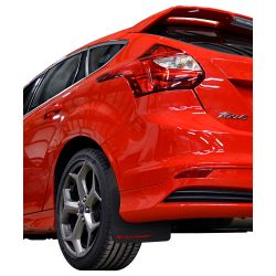 Rally Armor Mud Flap Black With Red Logo Set Focus ST 2013-18/Focus RS 2016-18