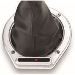 Lokar Shift Boot Round Brushed Billet With Horizontal LED Indicator/Sensor Kit For Ford AOD/4R70W/AODE Transmissions