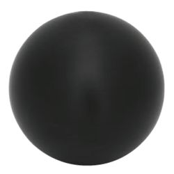 Lokar Shift Knob 3/8-24" Thread 2" Solid Round Aluminum Black Finish With Jam Nut