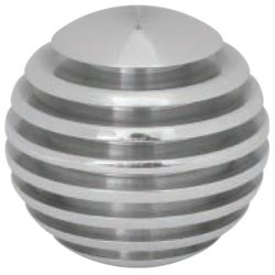 Lokar Shift Knob 3/8-24" Venetian Style Aluminum Polished Finish With Jam Nut
