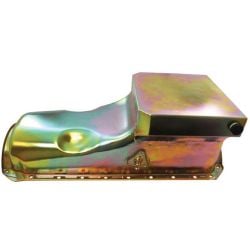Zinc Finish Drag Race Style Oil Pan Chevy Big Block 65-90 w/ Passenger Side Dipstick Tube