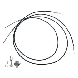 Lokar Rear Parking Brake Cables Black Universal Mustang 1964-1/2-1993