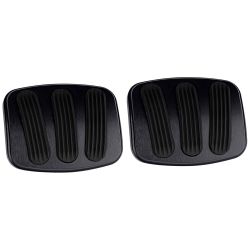 Lokar Brake And Clutch Pedal Pad Billet Midnight Series Black Pair Manual Transmission Bronco 1966-1977