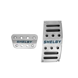 Drake Muscle Cars Billet Pedal Cover Set w/ Shelby Logo Automatic Mustang 05-23