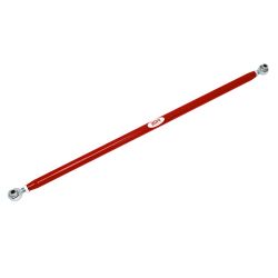 BMR Panhard Bar Tubular Adjustable With Rod Ends Red Powder Coated Mustang 2005-2014