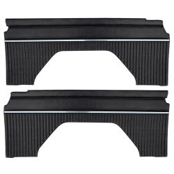 Quarter Trim Panel Black Vinyl Interior Pair W/Top Bronco 1966-1976
