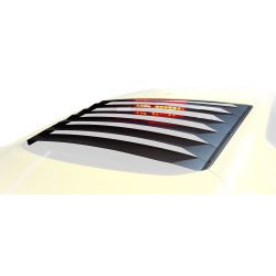 Rear Window Louvers Black Aluminum Mustang Fastback 15-26