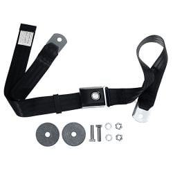 CJ Classics Seat Belt With Push Button Black Mustang 1965-1973