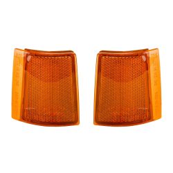 Front Side Marker Lights Left Right Set for 1981 - 1991 Chevrolet GMC