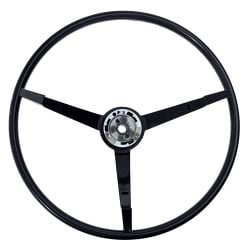 Black Reproduction Steering Wheel Mustang W/ Alternator 65-66