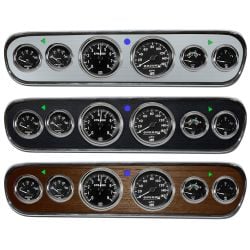 1965 Ford マスタング 時計 温湿度計付き アメリカン雑貨 アメ車 Stewart-Warner 1965-1966 Mustang 6-Gauge Set Black Deluxe