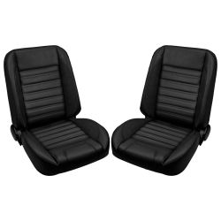 TMI Bucket Seat Set Pro-Series Sport R Low Back Black With Black Stitching