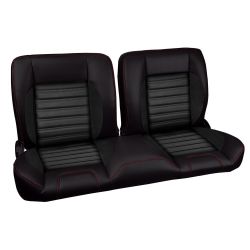 TMI Split Back Bench Seat 60" Pro-Series Sport R Black With Red Stitching