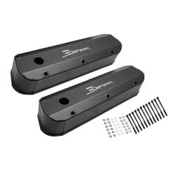 Holley Sniper Valve Cover Tall Fabricated Aluminum Black Pair 260/289/302/351W